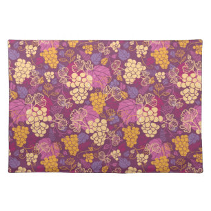 Sweet grape vines pattern background placemat