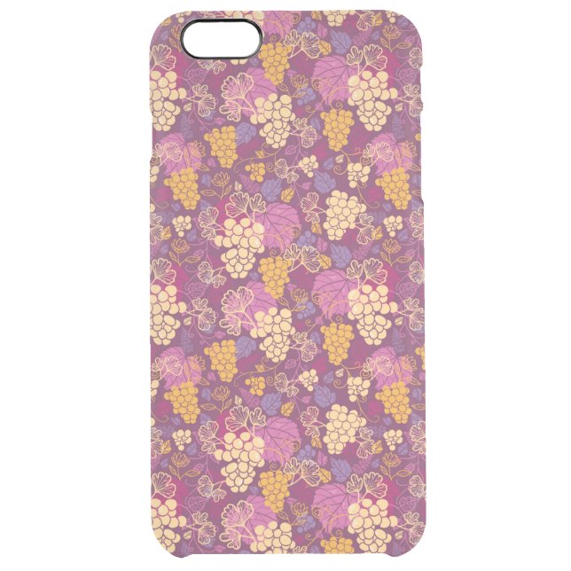 Sweet grape vines pattern background uncommon iPhone case (Back)