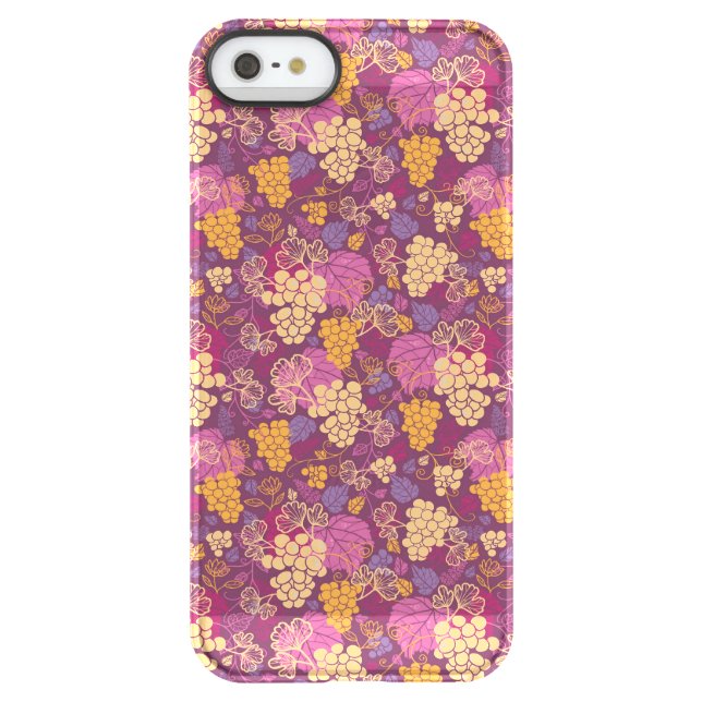 Sweet grape vines pattern background uncommon iPhone case (Back)