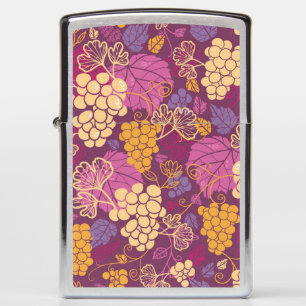 Sweet grape vines pattern background zippo lighter