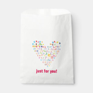 Sweet Great Dane heart Favor Bag
