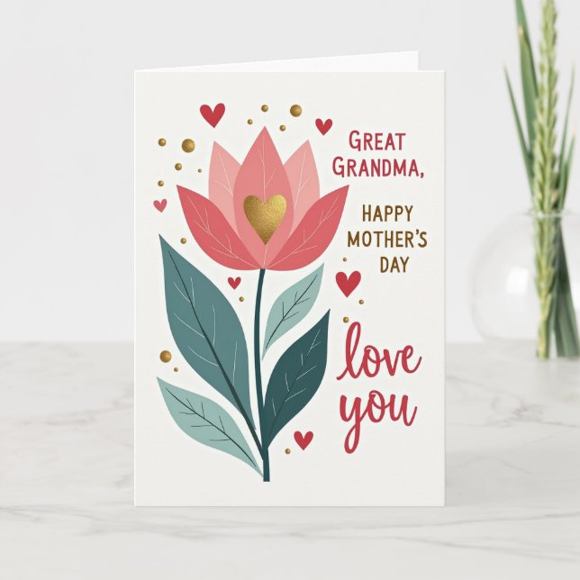Sweet Great Grandma Mothers Day Card (Front)