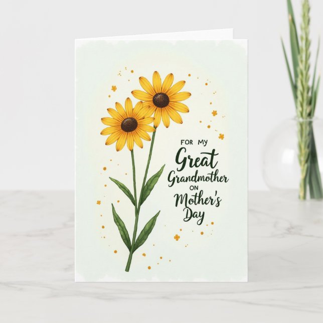 Sweet Great Grandmothers Day Card (Front)