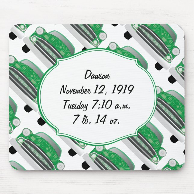 Sweet Green Baby Shower Stat Gifts Mouse Pad (Front)