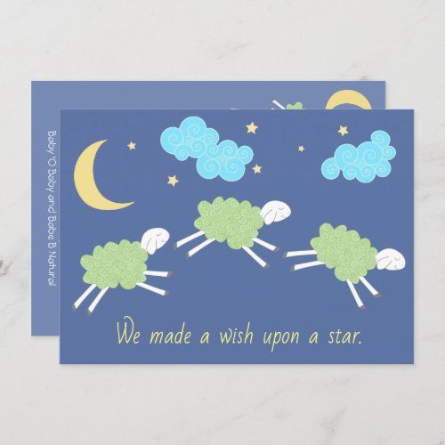 Sweet Green Gender Neutral Lullaby Baby Shower Invitation