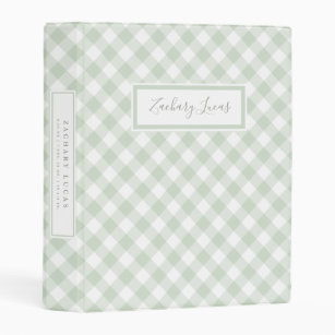 Sweet Green Gingham Baby Photo Book Mini Binder