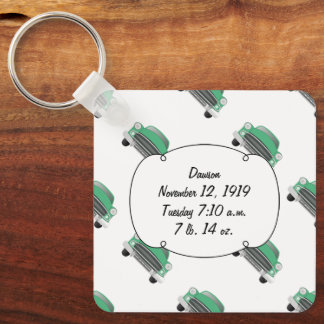 Sweet Green Retro Car Baby Boy Gifts Keychain