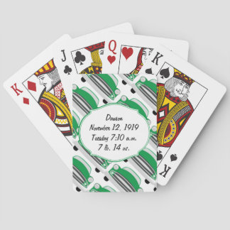 Sweet Green Retro Car Baby Shower Gifts Poker Cards