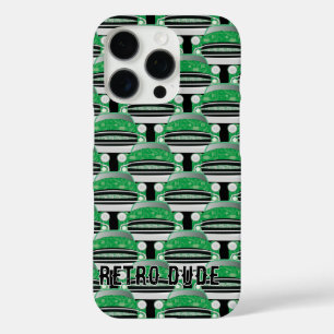 Sweet Green Retro Classic Car Pattern iPhone 16 Pro Case