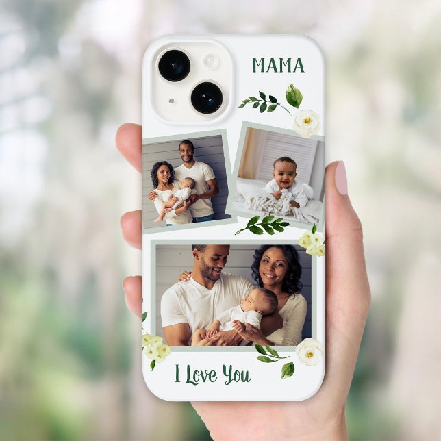 Sweet Greenery Mama Custom Photo Gift Case-Mate iPhone Case (Creator Uploaded)