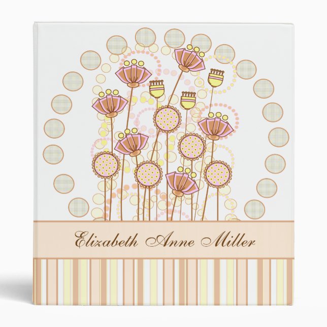 Sweet Groovy Blooms Photo Album Binder (Front)