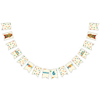 Sweet Gumball Candy Kids Birthday Party Bunting Flags
