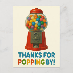 Sweet Gumball Candy Kids Birthday Party  Postcard
