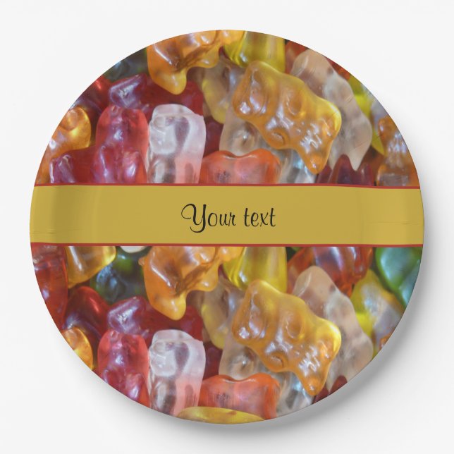 Sweet Gummi Bears Paper Plates (Front)