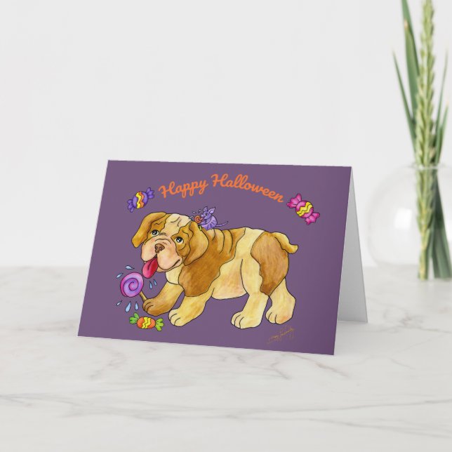 Sweet Halloween Puppy Card (Front)