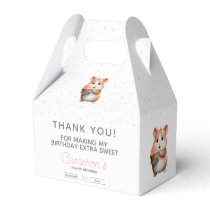 Sweet Hamster, Pink Cupcake Children's Birthday  Favor Boxes