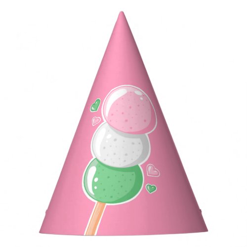Sweet Hanami Dango Birthday Party Hat