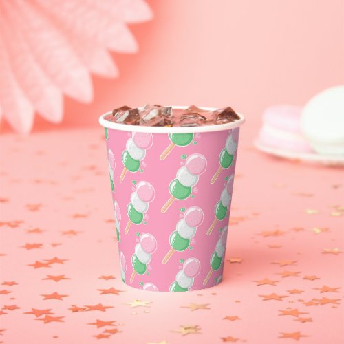 Sweet Hanami Dango Pattern Paper Cups
