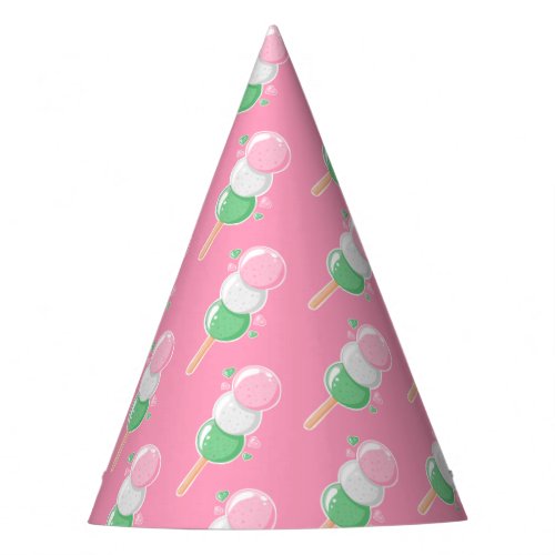 Sweet Hanami Dango Pattern Party Hat