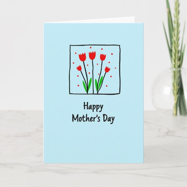 Sweet Hand Drawn Mothers Day Card (Front)
