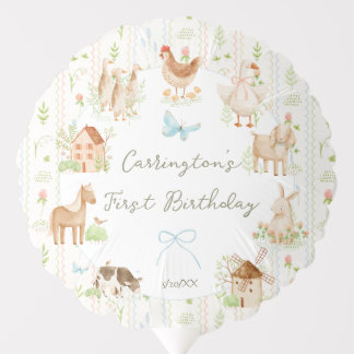 Sweet Handpainted Grandmillenial Farm Birthday Balloon