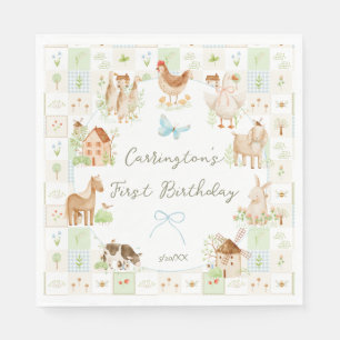 Sweet Handpainted Grandmillenial Farm Birthday Napkins