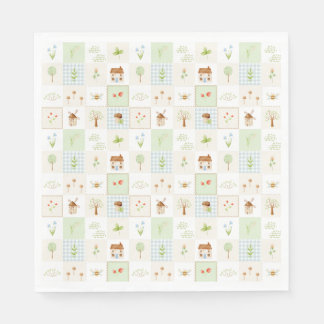 Sweet Handpainted Grandmillenial Farm Birthday Napkins