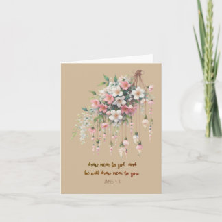 Sweet Hanging Petal Parade Draw Near to God Card