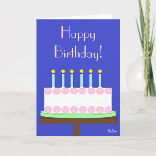 Sweet Happy Birthday Vanilla Cake Card