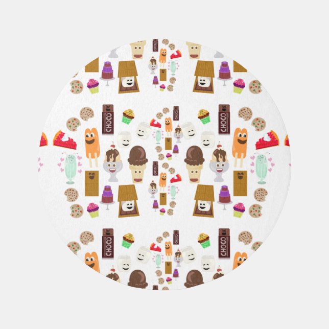 Sweet Happy Desserts So Cute Food Rug (Front)