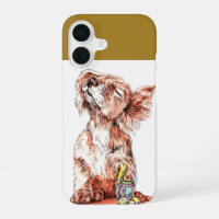 Sweet Happy Dog Art Sketch Graphic Protective