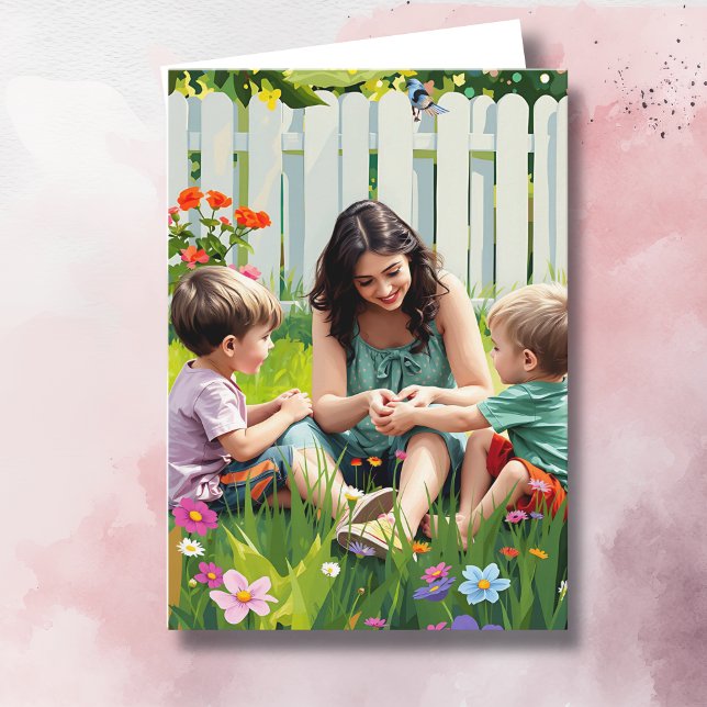 Sweet Happy Mother's Day | Mom and Kids Card (Creator Uploaded)