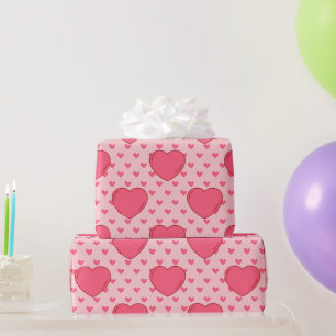 Sweet Happy Valentine’s Day Red Heart for Lovers Wrapping Paper