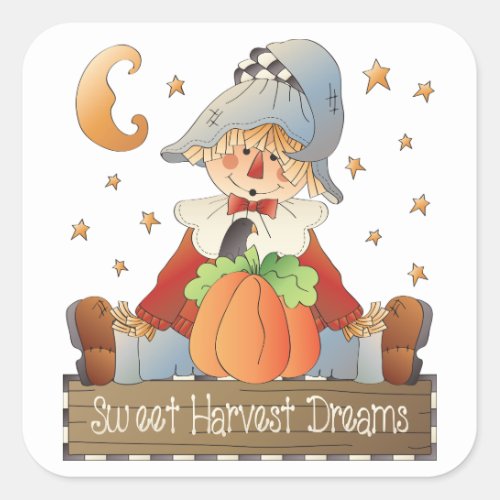 Sweet Harvest Dreams Square Sticker