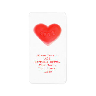 Sweet Heart address label portrait