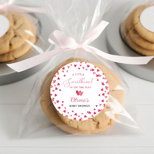 Sweet Heart Baby Shower Classic Round Sticker