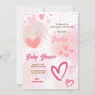 Sweet Heart Baby Shower Invitation