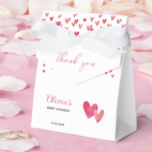 Sweet heart Baby shower Thank You Favor Boxes (Wedding)