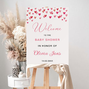 Sweet Heart Baby Shower Welcome Foam Board