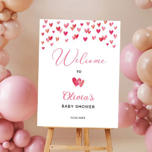 Sweet Heart Baby Shower Welcome Foam Board
