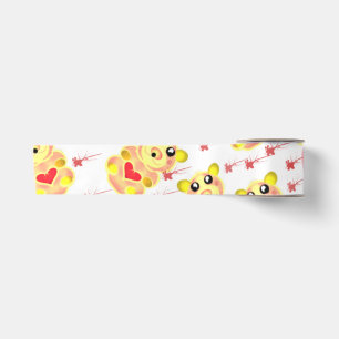 Sweet Heart Bear Nursery Pattern Satin Ribbon