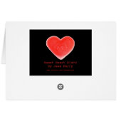 Sweet Heart Black 'I love U' card (Back Horizontal)