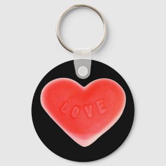 Sweet Heart Black keychain round
