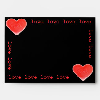 Sweet Heart Black 'love' envelope