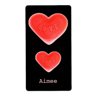 Sweet Heart Black 'Name' label