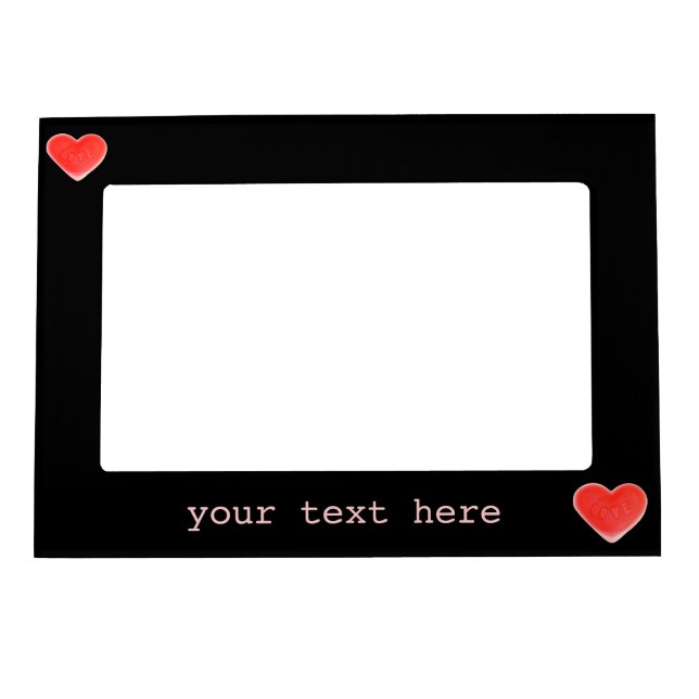 Sweet Heart Black 'text' magnetic frame (Front)