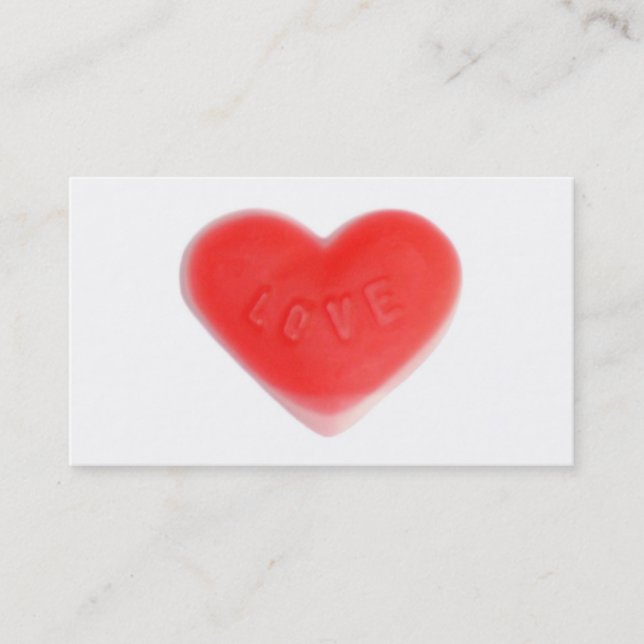 Sweet Heart business card red back (Front)