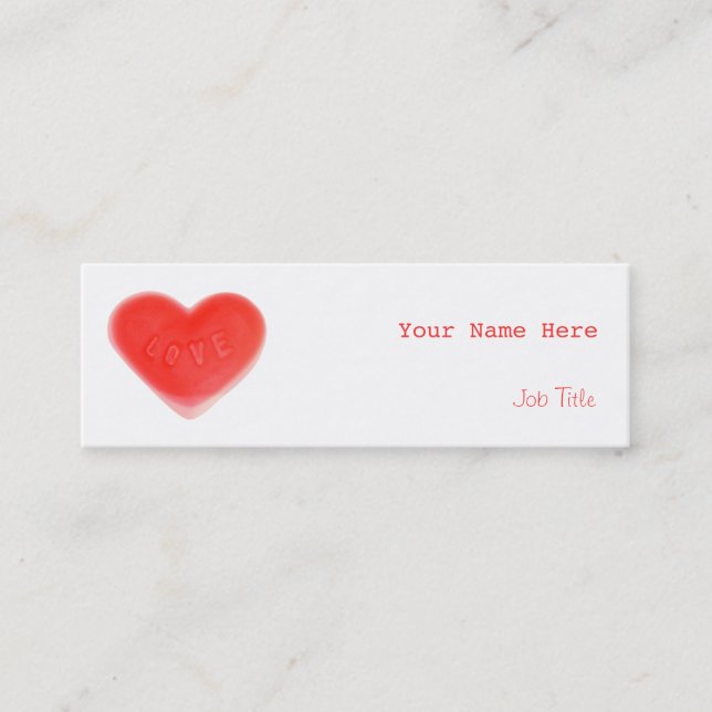 Sweet Heart business card skinny (Front)