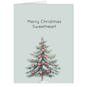 Sweet Heart Christmas Tree Card