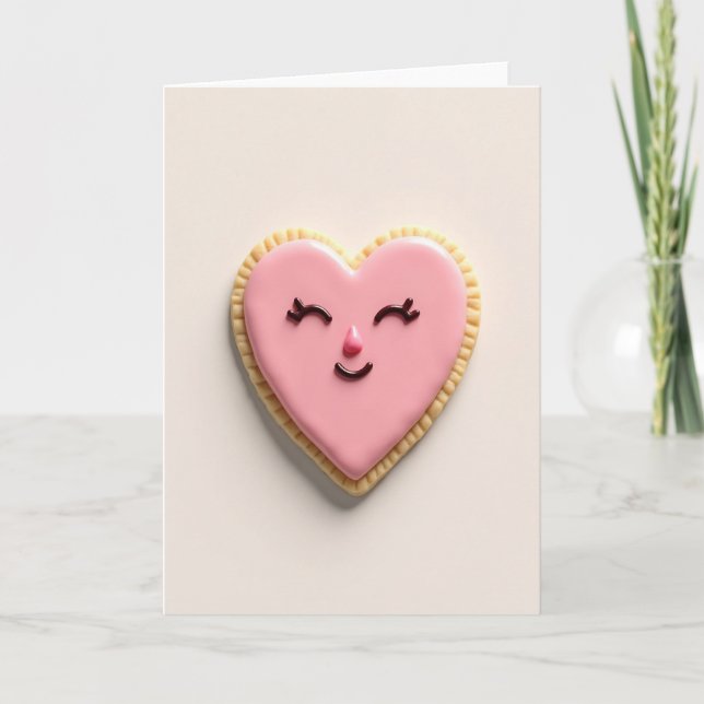 Sweet Heart Cookie Love Card (Front)